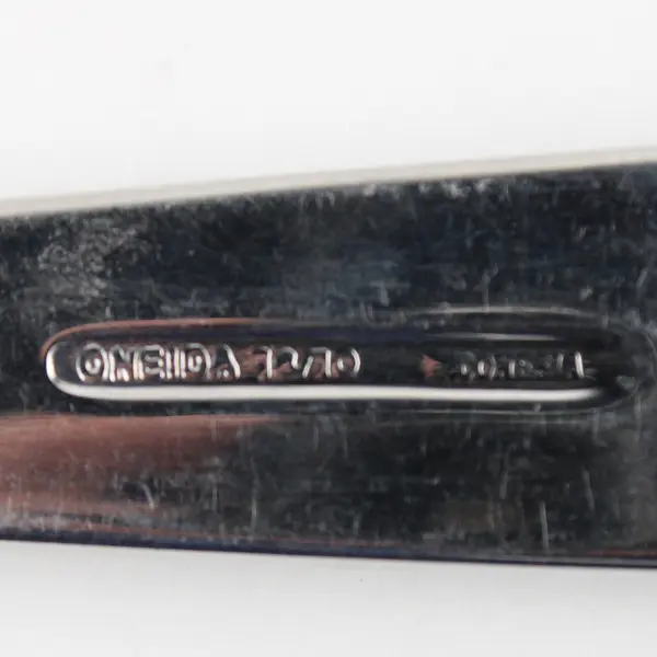 Oneida Silver Hallendale Pattern Cold Meat Serving Fork 18/10 SS 8.75"