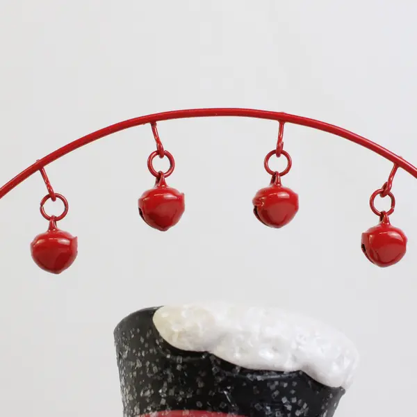 Heavy Christmas Porcelain Snowman, opening in back for Candle, 9" Tall 