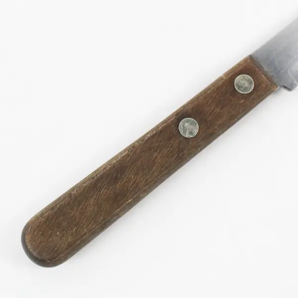 Vintage Holiday Stainless by Burrell Butcher Knife Wooden Handle 7" Blade