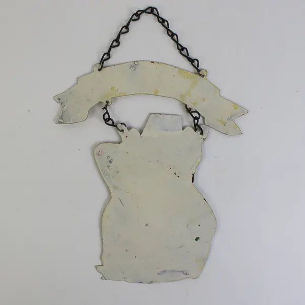 Vintage "Let It Snow" Snowman Metal Wall-Hanging, 11" Tall 