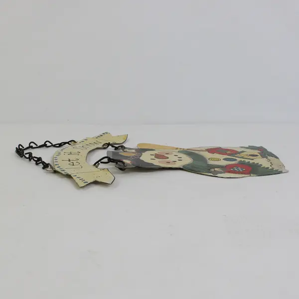 Vintage "Let It Snow" Snowman Metal Wall-Hanging, 11" Tall 