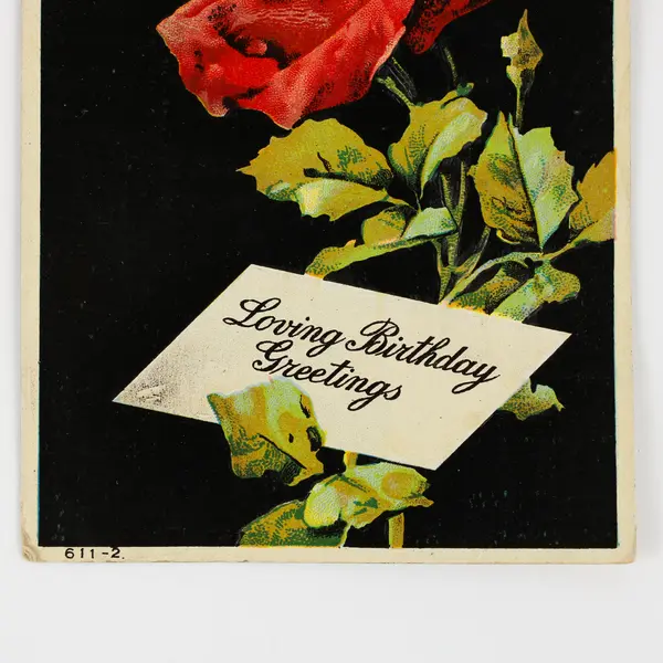 Vintage Loving Birthday Greetings Rose Postcard 1910 St Louis Missouri 