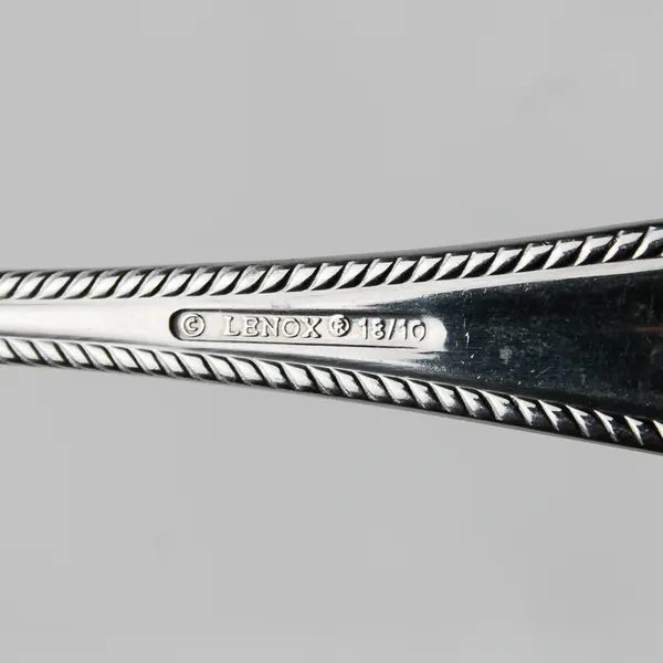 Lot Of 5 Lenox Tudor Bead-Augusta (Stainless) Flatware Cold Meat Serving Forks