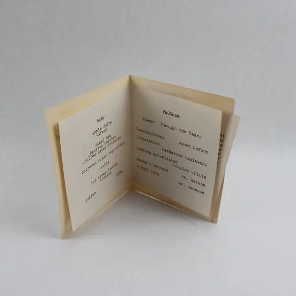 Lot Of 2 Vintage Programs Toastmistress Club Thursday Evening Play Janet Lofaro