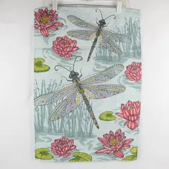 Ulster Weavers Multicolor Dragonfly Pond Cotton Tea Towel
