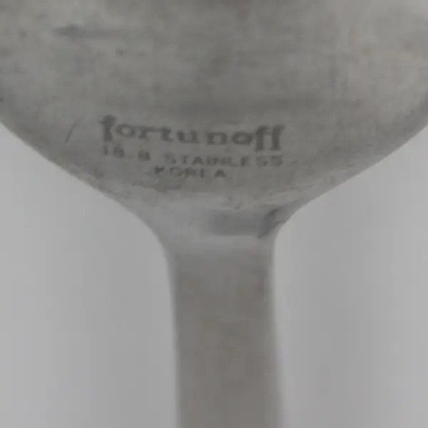 Fortunoff Brand Silverware FTU18 Pattern 18/8 Stainless Teaspoon 6" Long Good