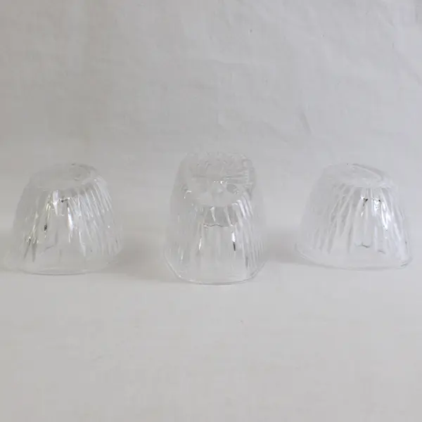 Lot Of 3 Princess House Highlights Pattern Clear Glass 2 Spoon & 1 Knife Holder