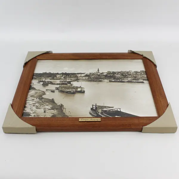 Framed Print Boats On the Savo River Belgrade Serbia New 14.5" x 18.5"