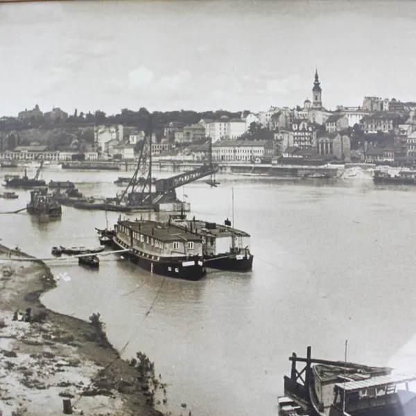 Framed Print Boats On the Savo River Belgrade Serbia New 14.5" x 18.5"