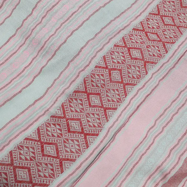 Women's Multicolor Striped Boho Elephant Design Fringed Scarf 27" x 68"