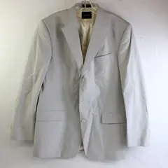 Nautica Men's 44L White & Gray Modern Fit Pinstripe Suit Jacket