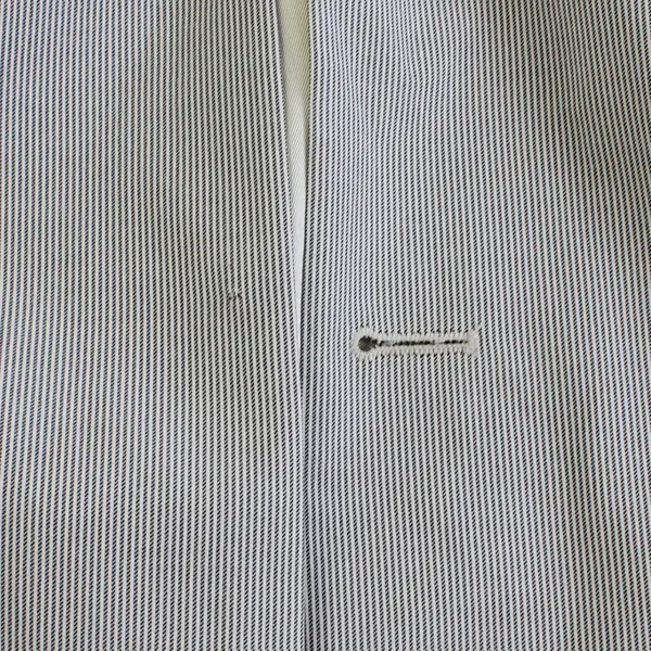 Nautica Men's 44L White & Gray Modern Fit Pinstripe Suit Jacket