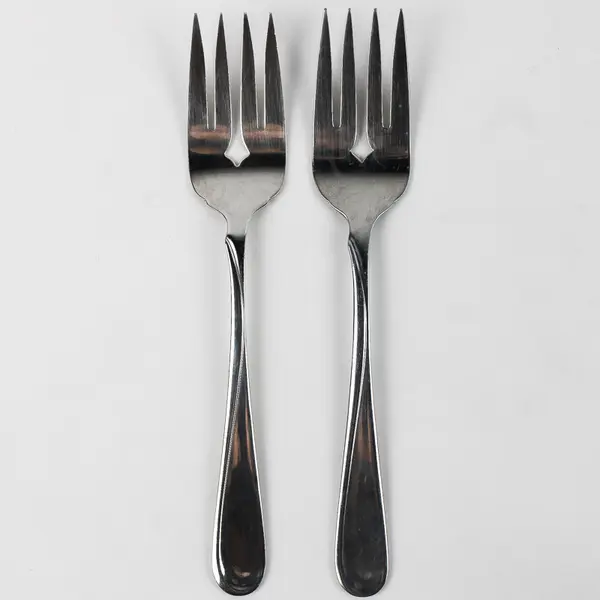 Lot of 2 Oneida Silver Satin Flight Stainless Steel Cold Meat Serving Forks