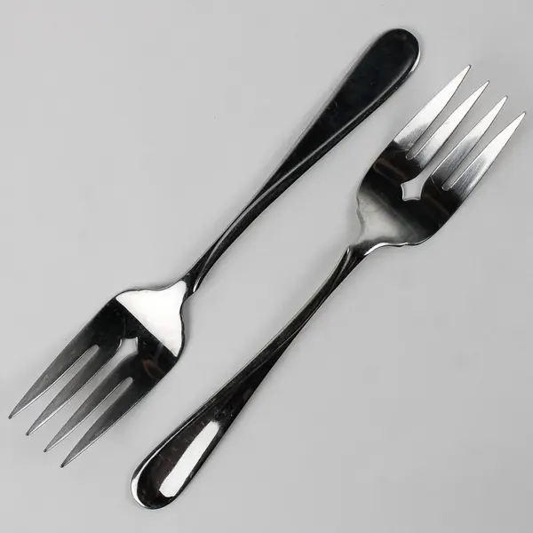 Lot of 2 Oneida Silver Satin Flight Stainless Steel Cold Meat Serving Forks