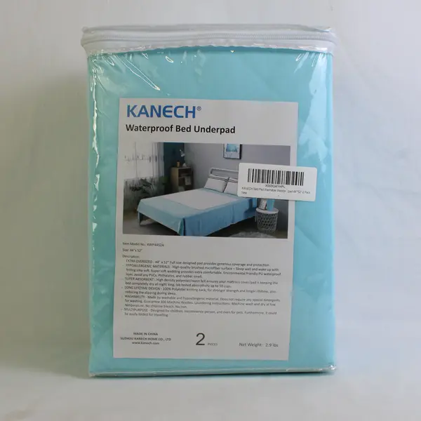 Set Of 2 Kanech Waterproof Bed Underpad Blue 44" x 52" KWP4452A
