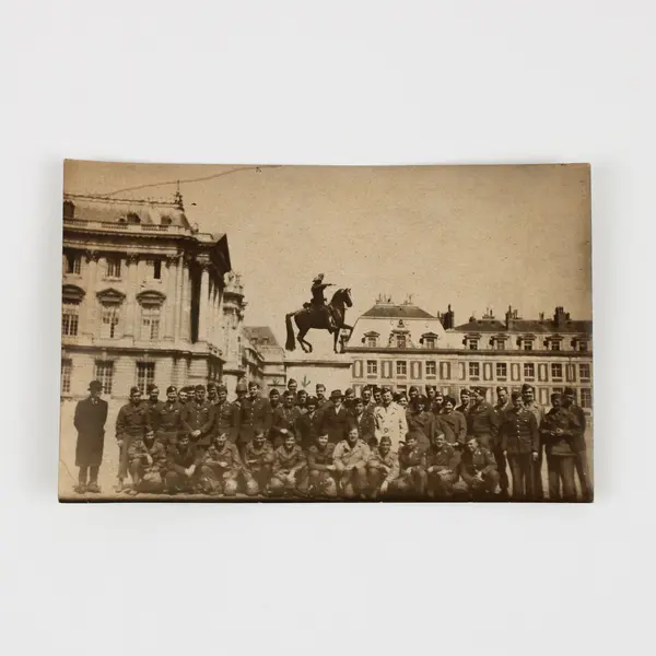 WWII Chaplain Group Photo Versailles Peace Palace April 1945 Gillette Vandegrift