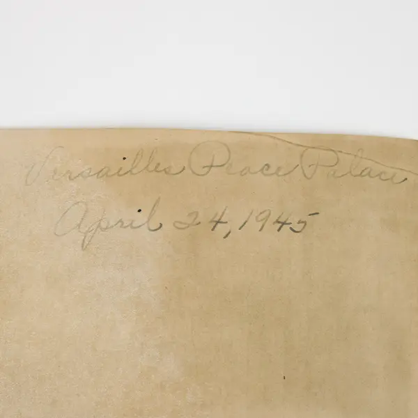 WWII Chaplain Group Photo Versailles Peace Palace April 1945 Gillette Vandegrift