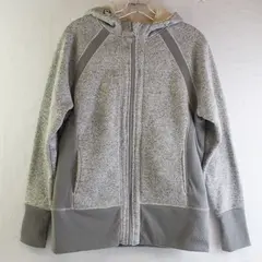 IDEOLOGY Women's L Gray & White Faux-Sherpa Lined Full Zip Hooded Jacket