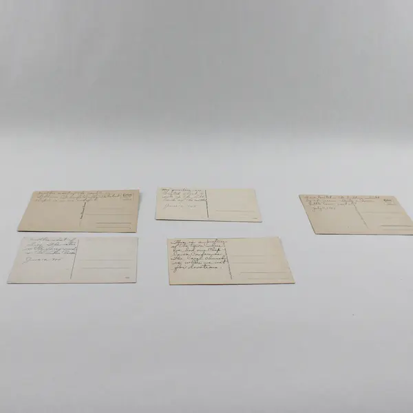 Lot Of 5 Germany Litho Postcards Gillette Vandegrift WWII Chaplain Notes