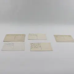 Lot Of 5 Germany Litho Postcards Gillette Vandegrift WWII Chaplain Notes