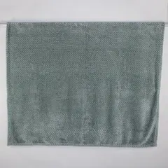 Hyde Park Solid Blue Color Fuzzy Throw Blanket 100% Polyester 60" x 74"