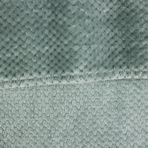 Hyde Park Solid Blue Color Fuzzy Throw Blanket 100% Polyester 60" x 74"