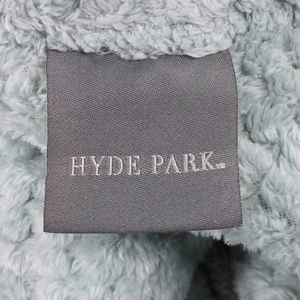 Hyde Park Solid Blue Color Fuzzy Throw Blanket 100% Polyester 60" x 74"