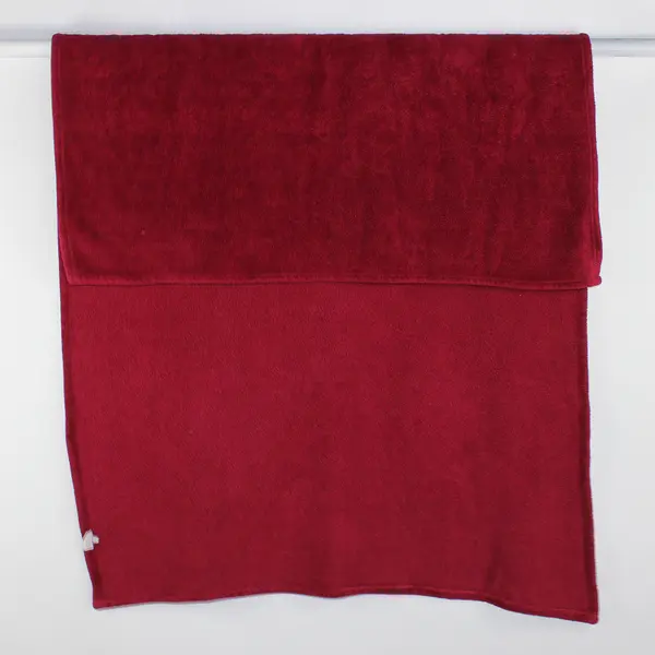 Charter Club Solid Red Color Fuzzy Throw Blanket 100% Polyester 49" x 75"