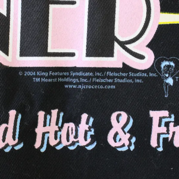 Betty Boop Apron Bettys Diner Black Adjustable 2004 Served Hot & Fresh