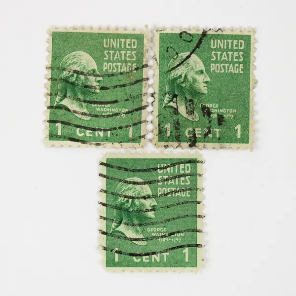 Lot Of 9 George Washington 1c Martha Washington 1.5c Stamps Used 1938 Prexies