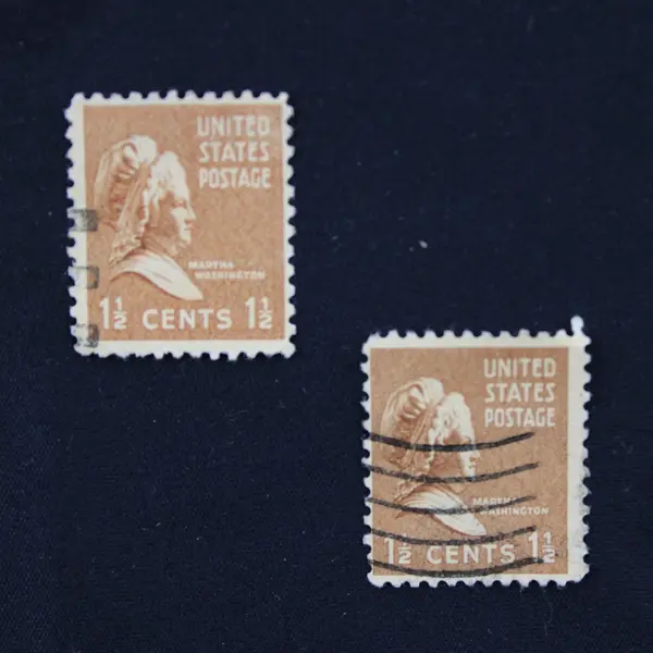 Lot Of 8 George Washington 1c Martha Washington 1.5c Stamps Used 1938 Prexies