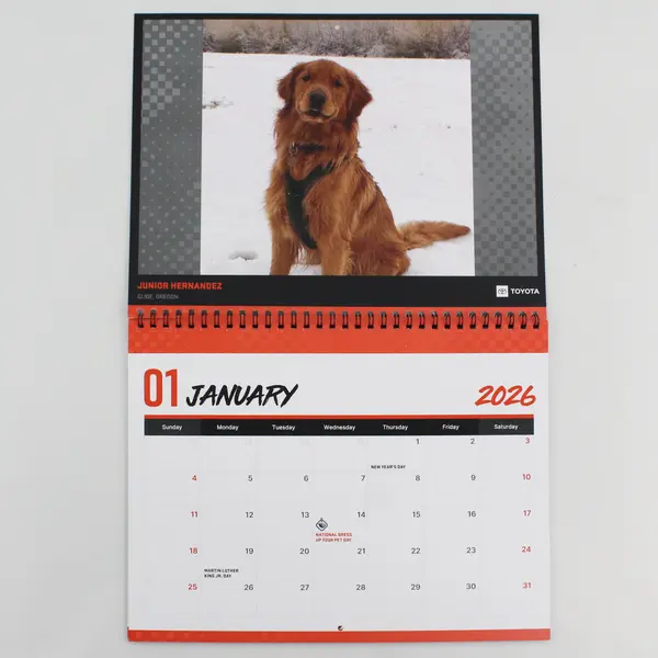 2026 Oregon State and Toyota Benny's Buddies Calendar