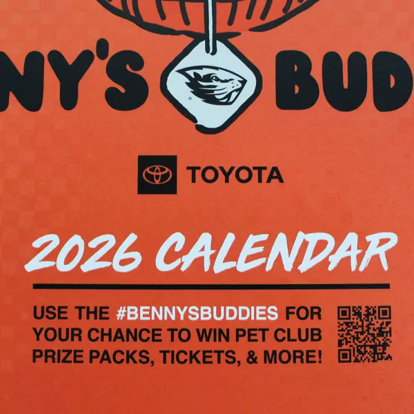 2026 Oregon State and Toyota Benny's Buddies Calendar