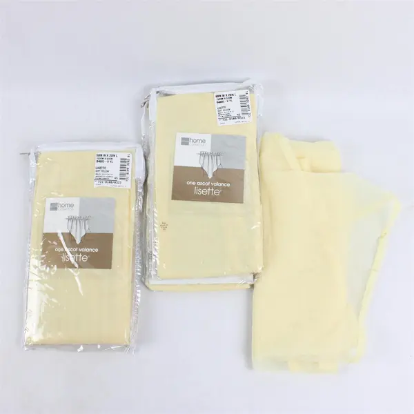 Lot Of 4 JC Penny Home Collection Ascot Valance Lisette Butter Yellow 60" x 20"