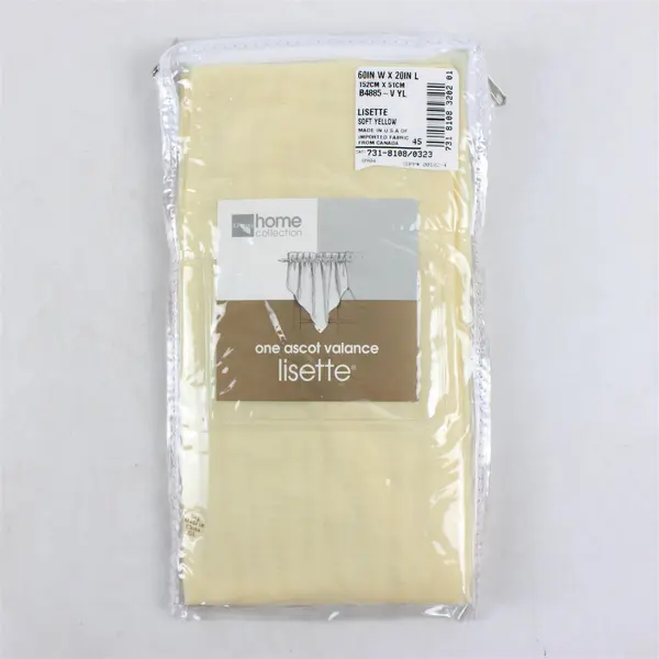 Lot Of 4 JC Penny Home Collection Ascot Valance Lisette Butter Yellow 60" x 20"