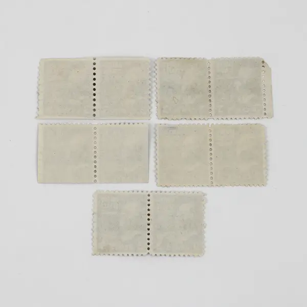 Lot Of 5 Thomas Jefferson 3c Stamp Pairs Used Canceled 1938 Prexies