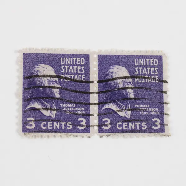 Lot Of 5 Thomas Jefferson 3c Stamp Pairs Used Canceled 1938 Prexies
