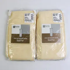 Lot Of 2 JCPenney Home Collection Panel Curtain Lisette Butter Yellow 60" x 84"