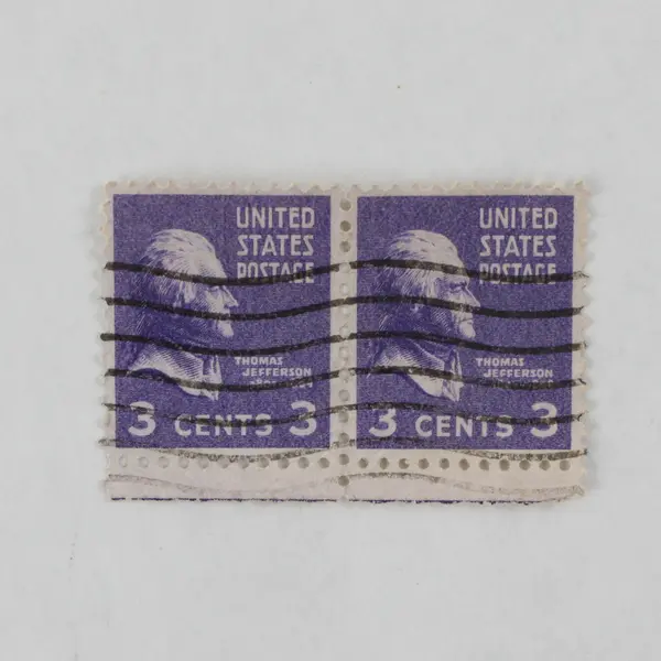 Lot Of 5 Thomas Jefferson 3c Stamp Pairs Used Canceled Prexies 1938 