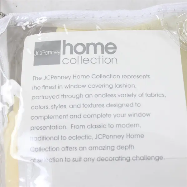 JC Penny Home Collection Scarf Valance Lisette Butter Yellow Sheer 60" x 216"