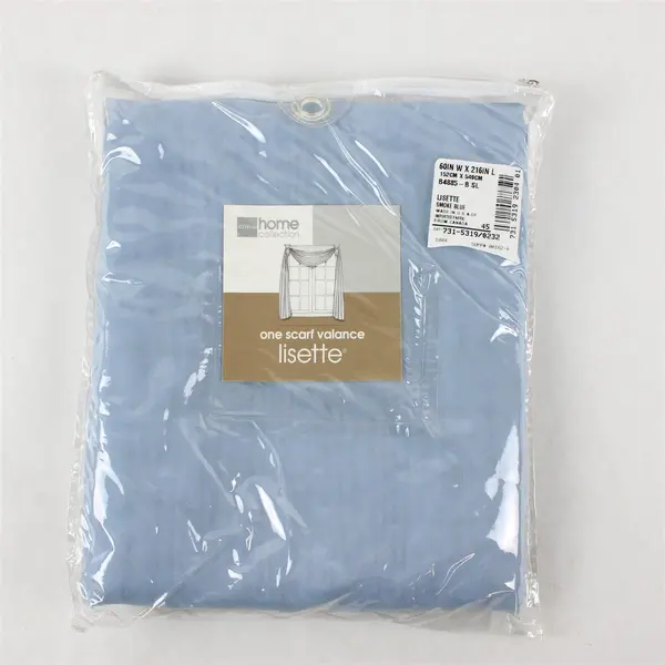 JC Penney Home Collection Scarf Valance Lisette Light Blue Sheer 60" x 216"