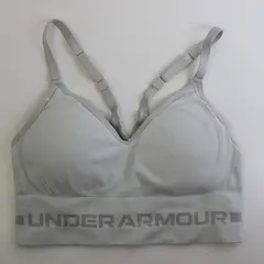 UNDER ARMOUR Women's SM Gray/White Low Impact Criss-Cross Back Sports Bra