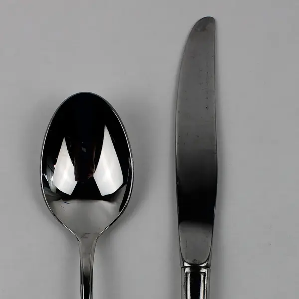 Lot of 2 Oneida Silver Bittersweet Pattern Stainless 1 Soup Spoon 1 Dinner Knife