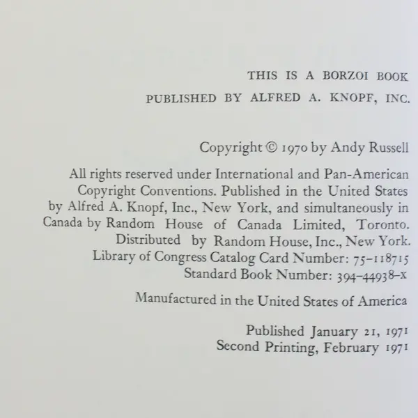 Vintage 1971 Trails of a Wilderness Wanderer HC/DJ Western