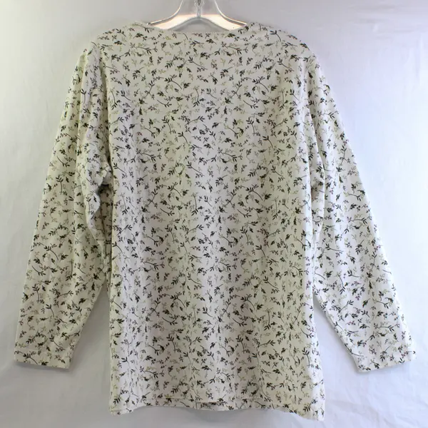 Vintage L.A. Blues Women's 14/16W Off-White w/ Leaf Decals Sleep Shirt