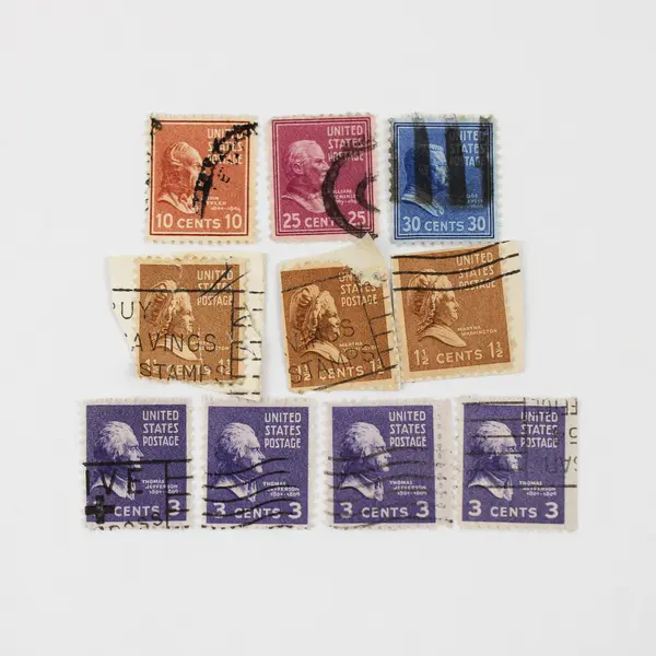 Lot Of 10 Presidential Prexies 1.5/3/10/25/30c Stamps Used Canceled 1938