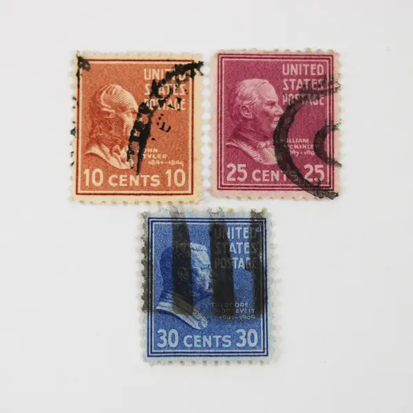 Lot Of 10 Presidential Prexies 1.5/3/10/25/30c Stamps Used Canceled 1938