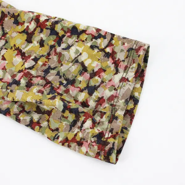 Coldwater Creek Women's M Green Multicolor Abstract Layered 1/2 Sleeve Blouse