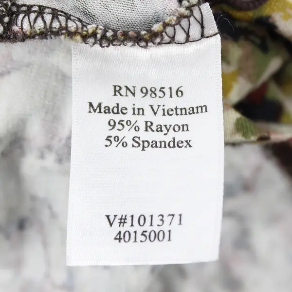 Coldwater Creek Women's M Green Multicolor Abstract Layered 1/2 Sleeve Blouse