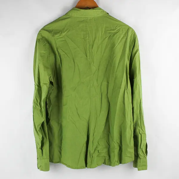 Gap Green Long-Sleeved Pointed Collar Cotton Button-Up Women's Size XL